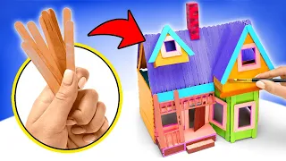 FUN CRAFT! || DIY Colorful Rainbow Mini House Using Popsicle Sticks || EASY!