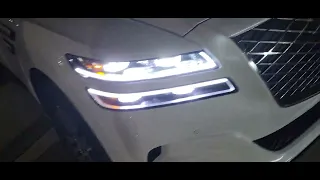 genesis gv80 night time ambient lights.