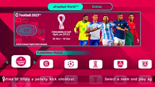 eFootball Pes 2023 PPSSPP Android Offline Fifa World Cup Qatar 2022 Edition Full Update Graphics HD