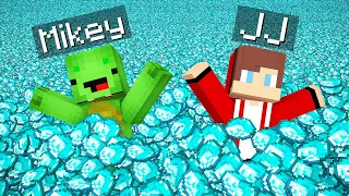 Mikey and JJ Survive The Diamond Flood in Minecraft (Maizen)