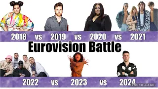 Eurovision Battle: 2018 vs 2019 vs 2020 vs 2021 vs 2022 vs 2023 vs 2024