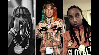 6ix9ine gets Caught on Camera By TMZ Paparazzi saying he got a '30 Pack' on Chief Keef Cousin Tadoe