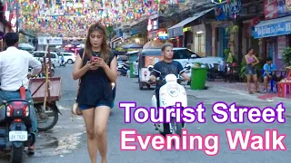Cambodia Trip Evening Walk & More & See The Phnom Penh Tourist Street Scene 2023