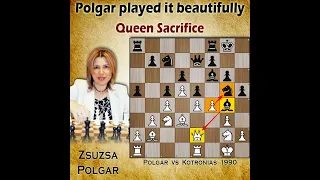 Polgar played it beautifully | Queen Sac | Zsuzsa Polgar vs Kotronias  1990