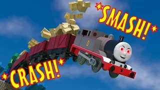 TOMICA Thomas and Friends Slow Motion Crashes: Timothy PLUNGES into a Ravine!