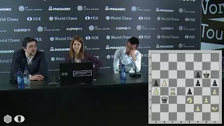 Round 7. Press conference with Kramnik and Ding LIren