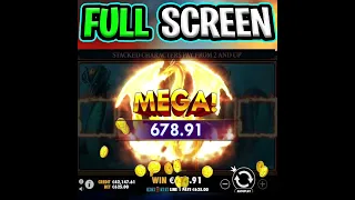 FULL SCREEN EPIC BIG WIN 🤑 DRAGON KINGDOM SLOT 🔥 €625 MAX BET OMG‼️ #shorts