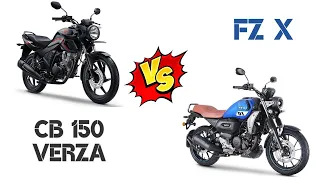 Yamaha FZ X VS Honda Cb 150 verza | Comparison | Mileage | Top Speed | Price | Bike Informer |