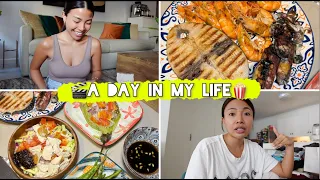 A DAY IN MY LIFE (Lunch, Burn Out,Sleep Deprived,Grocery Haul,Cooking Seafood Grill at Home, Dinner)