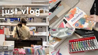 vlog: day off | art store | holbein art supplies