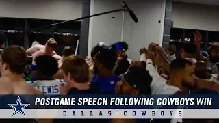 Dallas Cowboys Post Game Speech Following Win Over Atlanta Falcons | Dallas Cowboys 2018