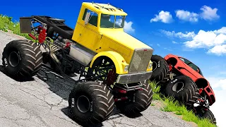 Driving a MONSTER TRUCK Down a Dangerous Mountain! (BeamNG)