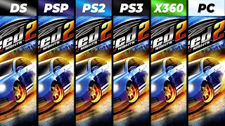 Juiced 2 Hot Import Nights (2007) DS vs PSP vs PS2 vs PS3 vs Xbox 360 vs PC | Graphics Comparison