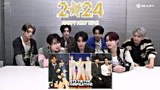 Enhypen Reaction to BTS Tiktok Complition [Happy New year 🎊 2024]