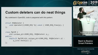 CppCon 2019: Arthur O'Dwyer “Back to Basics: Smart Pointers”