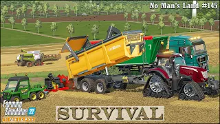 Survival in No Man's Land Ep.145🔹Selling Planks & Flour. Harvestin 12.5 Ha Of Wheat🔹FS 22