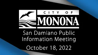 San Damiano Public Information Meeting | Tuesday October 18, 2022