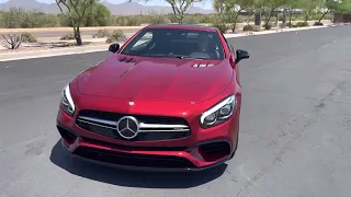 3k Mile 1-Owner 2017 Mercedes Benz SL63 AMG designo Cardinal Red Metallic Cascio Motors