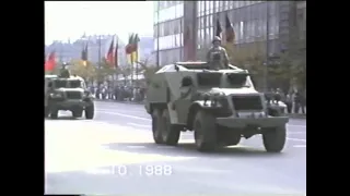 Kampfgruppen-Parade in Karl-Marx-Stadt am 01.10.1988