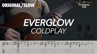 Everglow | Coldplay (Fingerstyle Tutorial with TAB)