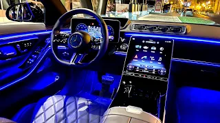 New Mercedes S-CLASS 2021 - crazy AMBIENT LIGHTS (64 color) & 3D digital cockpit views (AMG Line)