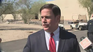 Gov. Ducey addresses new COVID-19 variant in Arizona, long wait times for vaccine