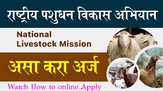 Online Application for NLM udaymitra| national livestock mission 2021-22