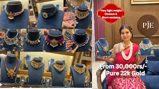 Lightweight beads jewellery | Starts @ 30,000 rs/- 22k Gold choker designs Panna Jewellers Exclusive