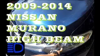 How to replace change high beam light bulb in 2009-2014 Nissan Murano