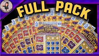 FULL PACK MEGA MULTIPLIER £300 IN PLAY 60 SCRATCH CARDS #crazy #lottery #scratch