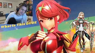 xQc Reacts to NEW Pyra & Mythra Coming to Super Smash Bros. Ultimate