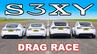 DRAG RACE semua Tesla