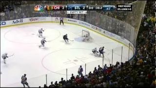 Vladimir Tarasenko wrist shot PPG 3-3. last 2 mins 3rd Chicago Blackhawks vs St. Louis Blues 4/19/14