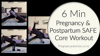 6 Min Pregnancy and Postpartum SAFE Core Workout, Diastasis and Pelvic floor friendly too