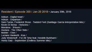 Hernan Cattaneo Resident 350  20-01-2018