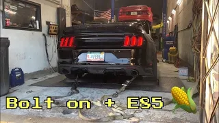 Mustang Gt Dyno Lund Flex Fuel Tune vs E85R Tune Dyno + Issues