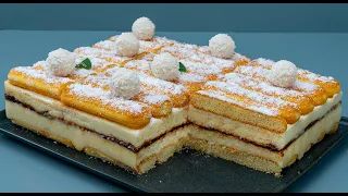 Raffaello cake without baking! A super simple recipe!