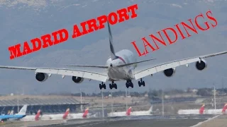 Madrid Airport Spotting | 40 Minutes of Landings | A380 A350 B787 and more