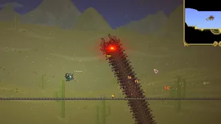 When you fight the first boss of calamity (Terraria)