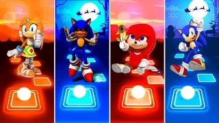 Sonic 🆚 Sonic Exe 🆚 Sonic Boom 🆚 Baby Knuckles Sonic | Tiles Hop