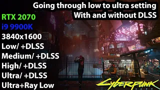 Testing Cyberpunk 2077 on an RTX 2070 on all major settings with and without DLSS