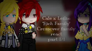 °•[Cale x Leilin Crossover family react]["Rich Family" AU]•°