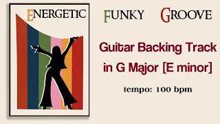 Energetic Funky Groove Guitar Backing Track in G Major [E minor]