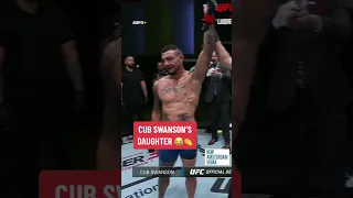 Cub Swanson’s daughter was HYPED that her dad won 👏 #UFCVegas78