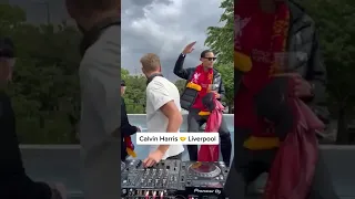 Liverpool cringe parade after CL loss feat Calvin Harris 😂 #shorts