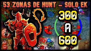 53 Zonas de Hunts para Knight´s (SOLO) │ Level 300 a 600 │ con tips y damage analyser"