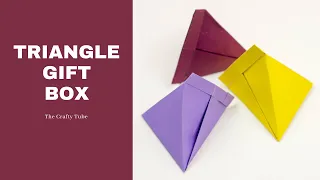 Gift Box - Triangle Gift Box - How To Make Easy Gift Box - Paper Craft - DIY