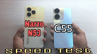 Narzo N53 vs Realme C55 (T612 vs Helio G88 CPU) Speed Test Comparison?