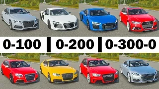 FH4 Acceleration Battle | Audi R8 V10, R8 V10 Quattro, RS6 Avant, RS7, RS4 Avant, RS5, RS3 & TTS!!!