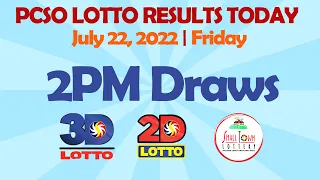 2PM PCSO Lotto Result Today July 22, 2022 - 3D Swertres, 2D Lotto, STL Visayas and Mindanao